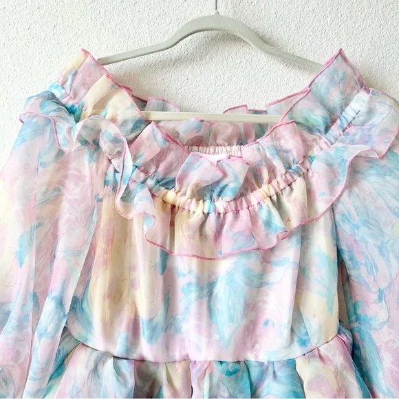 Selkie Stepmom Cherub Mini Dress in Pastel Pink Blue Size 2X - Picture 6 of 10